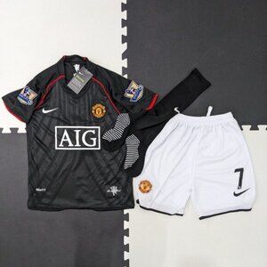 Ronaldo #7 2007/08 Manchester United Away Retro Youth Kit